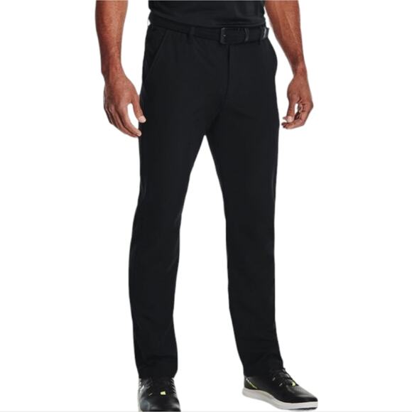 Under Armour Black Active Athletic Golf Dress Loose Straight Pants Men's 38 x 32 - Picture 1 of 9